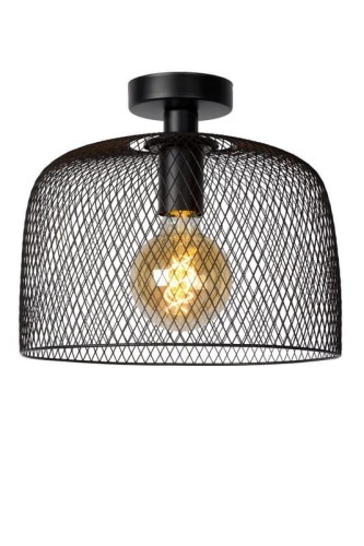 MESH lampa sufitowa czarna siatka fi 29,5cm 1xE27