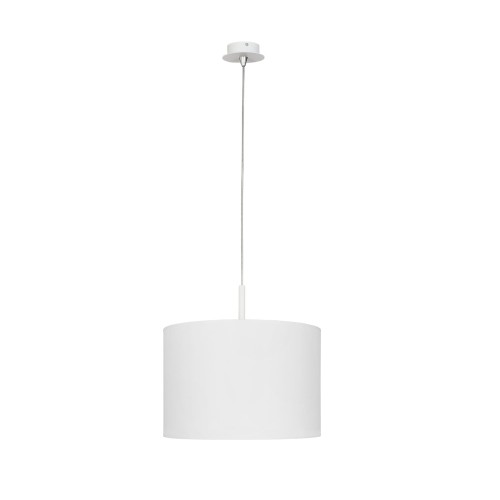 ALICE M lampa wisząca abażur 37,5cm tkanina biała E27