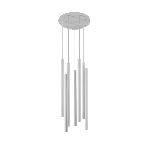 LASER 490 lampa wisząca rurki 7xG9 biała