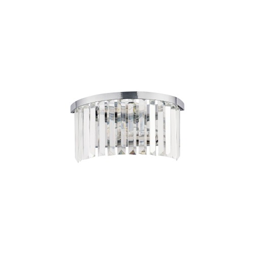 CRISTAL kinkiet kryształowy chrom 2xE14 szerokość 32cm