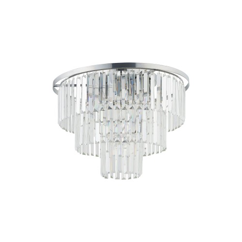 CRISTAL M plafon kryształowy chrom 9xE14 średnica 56cm
