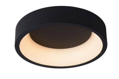 TALOWE nowoczesny czarny plafon LED 20W 3000K fi 30cm oprawa przystosowana do ściemniania