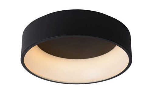 TALOWE nowoczesny czarny plafon LED 30W 3000K fi 45,5cm oprawa przystosowana do ściemniania