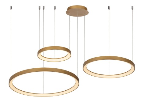 VIDAL LED 120W 2700K zwis potrójny złoty ring możliwość ściemniania