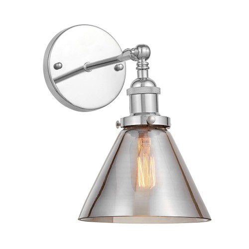 NUBI kinkiet loftowy chromowany z kloszem chromowanym  E27