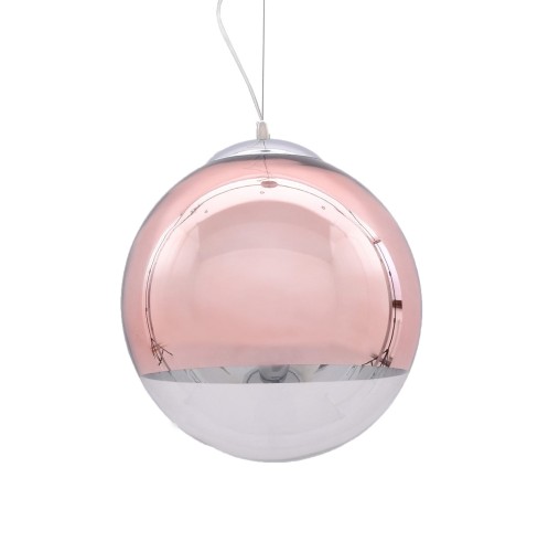 IBIZA lampa wisząca szklana kula różowe złoto fi 30cm E27