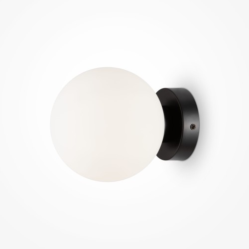 BASIC FORM kinkiet czarny klosz biała kula fi 15cm E14