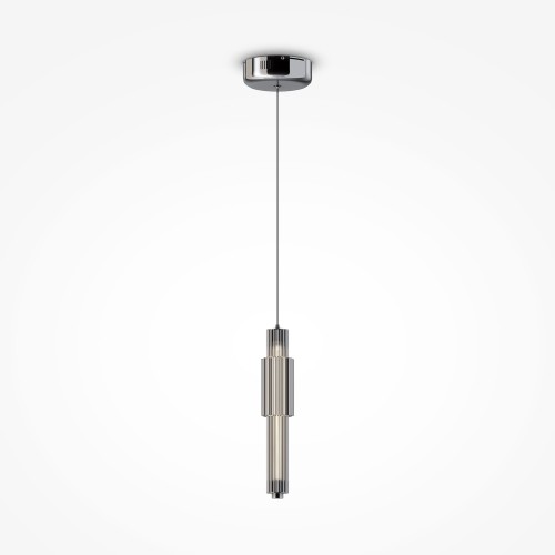 VERTICALE zwis chrom szkło ryflowane chromowe LED  800lm 3000K
