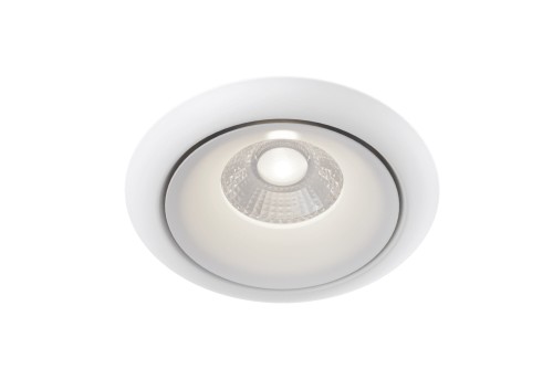 YIN LED 9W 3000K oprawa biała wpuszczana stała