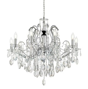 DANIELLA W10 ekskluzywny żyrandol kryształowy chromowany 10xE14 