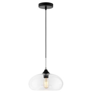BROSSO D30 CLEAR lampa wisząca szklana klosz przezroczysty wklęśnięty od dołu E27