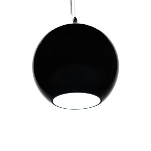 MOLTON lampa wisząca szklana kula czarna fi 25cm E27