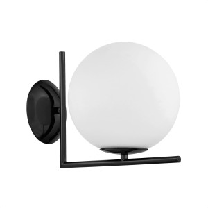 SORENTO D15 kinkiet czarny klosz kula 15cm 1xE27