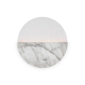 JUPITER kinkiet LED 5W marmur okrągły fi 30cm klosz szkło falowane