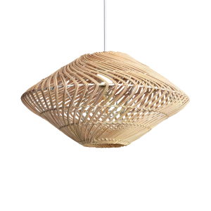 Lampa Wisząca Boho z Rattanu   Abruzzo Giorgia 50cm E27