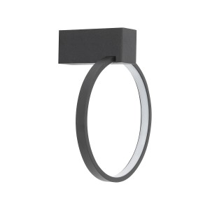 CIRCOLO LED XS 9W kinkiet obręcz 18cm czarna 4000K