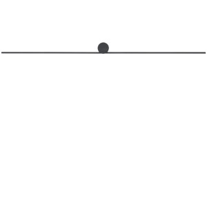 SPIN LED L 16W 4000K kinkiet czarny długość 120cm 630lm