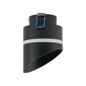 VIS lampa wpuszczana czarna tuba ukośna 1GX53