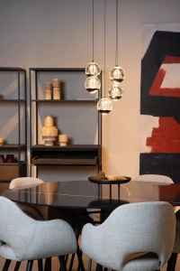 SENTUBAL zwis na kole szklane kule podświetlane LED 5x5,2W wykończenie czarne