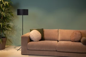 TONDO lampa podłogowa czarna abażur czarny fi 38cm 1xE27