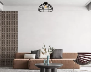 DIKRA lampa sufitowa loft fi 50cm czarny metal 1xE27