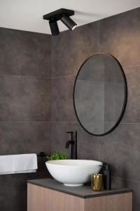 TAYLOR spot łazienkowy czarny IP44 2xGU10 LED 5W DIM regulowany