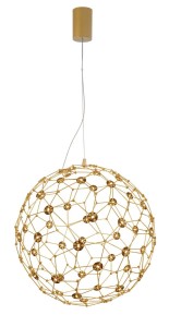 ALTA LE41321 Nowoczesna lampa wisząca złota kula zintegrowane LED efektowne oświetlenie