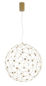 ALTA LE41322 Nowoczesna lampa wisząca złota kula zintegrowane LED 216W