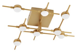 AZUL LE41335 Nowoczesna lampa sufitowa złota z dziewięcioma kloszami kulistymi