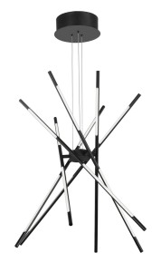 BELL LE41350 Nowoczesna lampa wisząca o geometrycznym kształcie z metalowymi ramionami i akrylowymi elementami  Jasne, efektowne oświetlenie