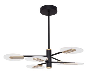 CEJA LE41375 Nowoczesna lampa wisząca z okrągłymi kloszami aluminiowa czarna złota