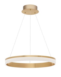 CRUZ LE41383 Nowoczesna lampa wisząca o okrągłym kształcie brązowa z aluminiowo-akrylowym wykończeniem