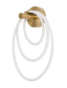 DEAN LE41384 Nowoczesna złota lampa ścienna z trzema białymi okręgami