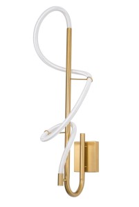 DEAN LE41388 Nowoczesna złota lampa ścienna z eleganckim, spiralnym wzorem