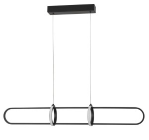 HOYO LE41405 Nowoczesna lampa wisząca o wydłużonym kształcie z dwoma pierścieniami LED