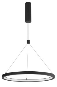 IRUN LE41411 Nowoczesna lampa wisząca o okrągłym kształcie Czarny mat