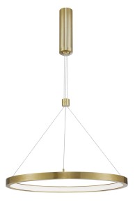 IRUN LE41413 Nowoczesna lampa wisząca o okrągłym kształcie w złotym mosiądzu z aluminiowo-akrylową konstrukcją