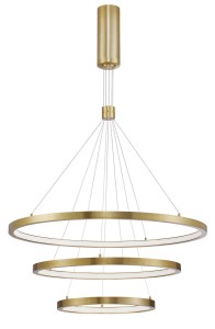 IRUN LE41415 Trójkołowa lampa wisząca nowoczesna o złotym wykończeniu