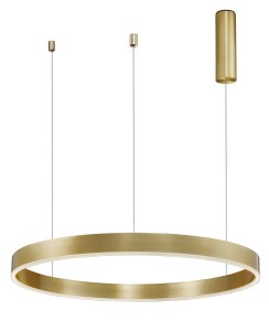 JACA LE41422 Nowoczesna lampa wisząca o okrągłym kształcie złota lampa z aluminiowo-akrylowym wykończeniem