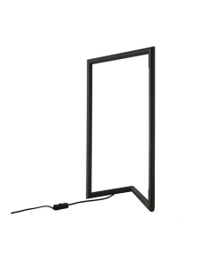 PALO LE41448 Lampa stołowa prostokątna czarna z aluminiową ramą