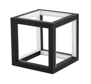 REUS LE41465 Nowoczesna lampa wisząca sześcienna z aluminiowym stelażem