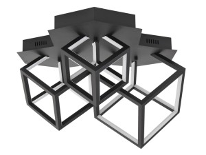 REUS LE41466 Nowoczesna lampa sufitowa geometryczna z sześciennymi kloszami