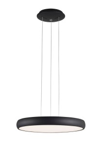 TAME LE41486 Nowoczesna lampa wisząca o owalnym kształcie czarna aluminiowa zintegrowane LED