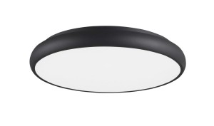TAME LE41489 Nowoczesna lampa sufitowa o zaokrąglonym kształcie Czarna aluminiowa oprawa z wbudowanym źródłem LED