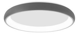 TOLU LE41499 Nowoczesna lampa sufitowa o okrągłym kształcie Szara aluminiowo-akrylowa  zintegrowanym LED 50W