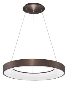TOME SMART LE41518 Nowoczesna lampa wisząca o pierścieniowym kształcie brązowa 600 mm