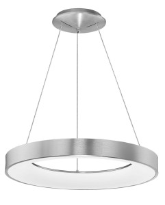 TOME SMART LE41519 Nowoczesna lampa wisząca o okrągłym kształcie srebrna aluminiowa zintegrowane LED 3000K