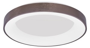 TOME LE41526 Nowoczesna lampa sufitowa o okrągłym kształcie brązowa z aluminiowym pierścieniem