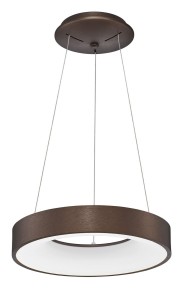 TOME SMART LE41530 Nowoczesna lampa wisząca o pierścieniowym kształcie brązowa zintegrowane LED 1950 lm