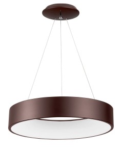 TOME SMART LE41540 Nowoczesna lampa wisząca o okrągłym kształcie brązowa z aluminiowo-akrylowym kloszem